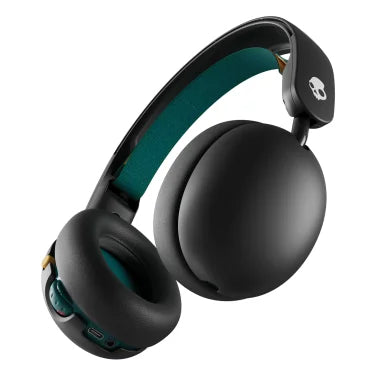 Skullcandy® Grom® Volume-Limited Bluetooth® Kids Over-Ear Headphones with Microphone, Black and Verdigris, S6KBW-R740