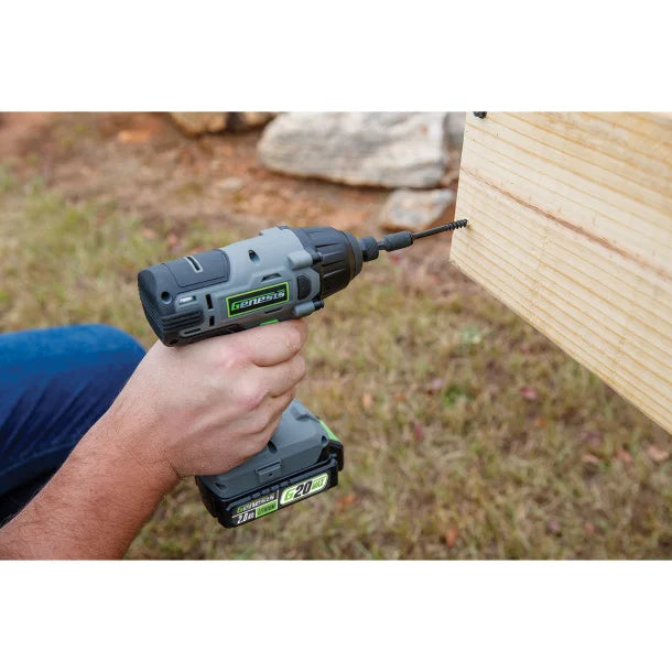 Genesis™ 20-Volt Cordless Li-Ion 1/4-In. Collet Impact Driver, GLID20B