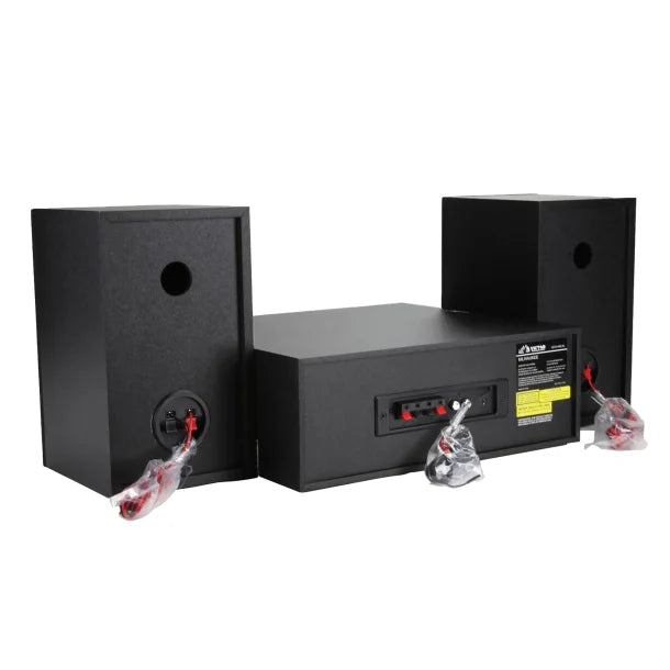 Victor® Milwaukee Desktop Home Stereo System with CD Player, FM Radio, Detached Speakers, and Bluetooth®, VDTS-4450-SL