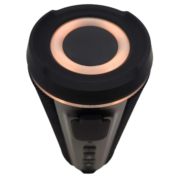 Proscan® Elite Portable Light-up Waterproof Bluetooth® Speaker with 360° Sound and FM Radio, Black, PESP1708