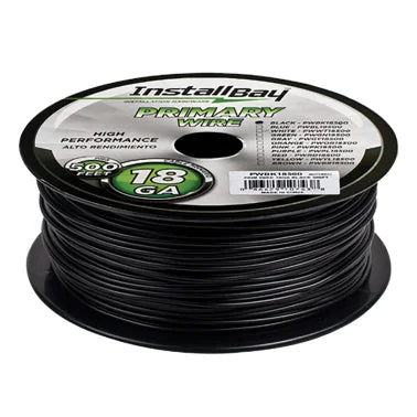 Install Bay® 18-Gauge All-Copper Primary Wire, 500 Ft. (Black)