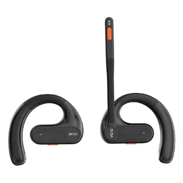 EKSAtelecom S30 Bluetooth® Open-Ear Air-Conduction Headset with Microphone, True Wireless with Charging Case, Black