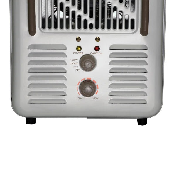 Comfort Glow® EUH352 1,500-Watt-Max Portable Electric Forced-Air Milkhouse-Style Utility Heater, White and Gray