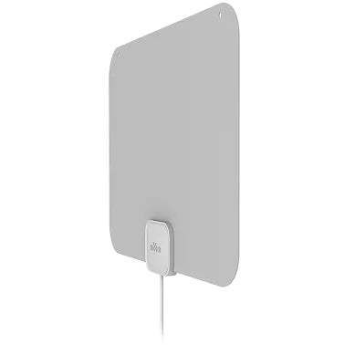 Mohu Leaf Ultra-Thin Indoor TV Antenna, Warm Grey Design, 40-Mile Range, UHF VHF Multi-Directional, 4K 8K UHD NEXTGEN TV - with 12-Ft. Cable