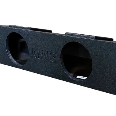 King Boxes AK-FORD09-28 8-In. Double-Speaker Black Sprayed Enclosure for Ford® F-250/F-350 Crew Cab 2017 through 2022