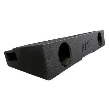 King Boxes AK-G25-28 8-In. Double-Speaker Black Sprayed Enclosure for Chevy® Silverado/GMC® Sierra 1500 Crew Cab 2007 through 2018