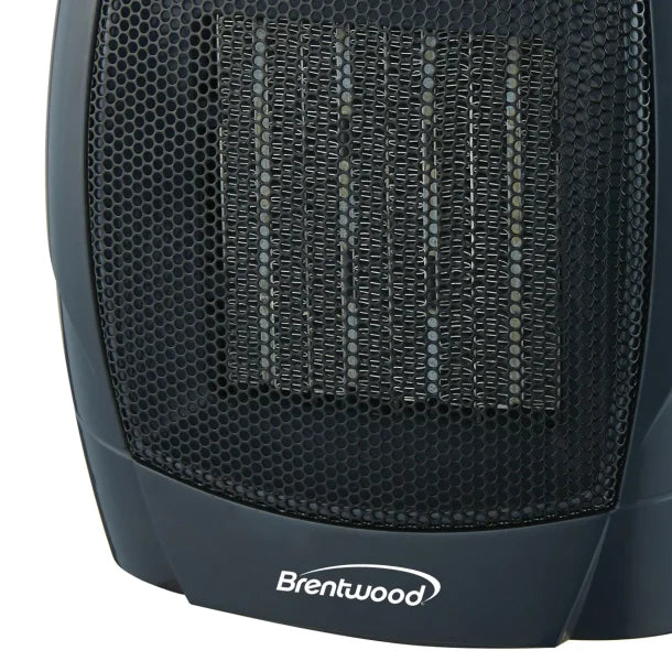 Brentwood® Kool Zone H-C1601 1,500-Watt-Max Portable Ceramic Space Heater and Fan, Black