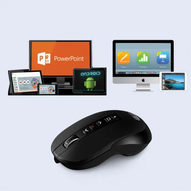 Adesso® iMouse® P40 Wireless Multifunctional Presenter Air Mouse, 2.4 GHz, Black