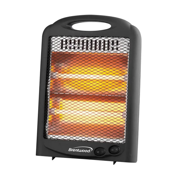 Brentwood® Kool Zone H-Q600BK 600-Watt-Max Portable Quartz Space Heater, Black