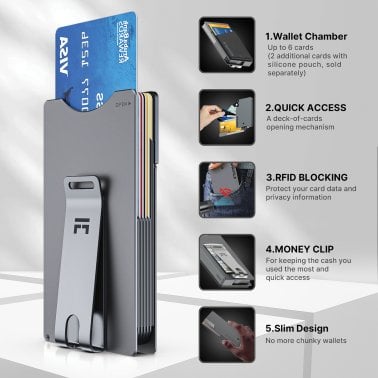 Shuffle® Card Wallet 1.0 (Gunmetal)