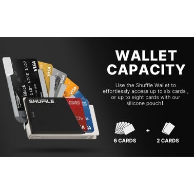 Shuffle® Card Wallet 1.0 (Raw Titanium)