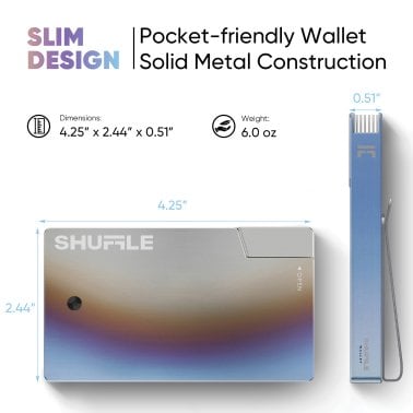 Shuffle® Card Wallet 1.0 (Burnt Titanium)