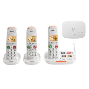 Ooma® Senior Phone Bundle with 3 Amplified Cordless Handsets and Internet Home Phone Service