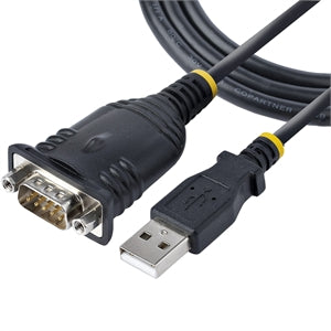 3ft (1m) USB to Serial Cable, DB9 Male RS232 to USB Converter, USB to Serial Adapter, COM Port Adapter with Prolific IC