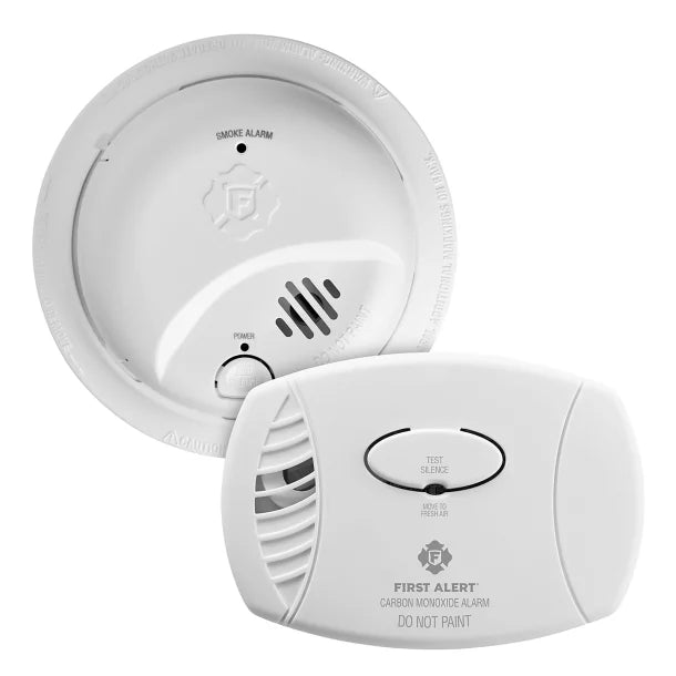 First Alert® Standard Battery-Operated Smoke Alarm and CO Alarm Value 2 Pack with Models SMI100 and CO400