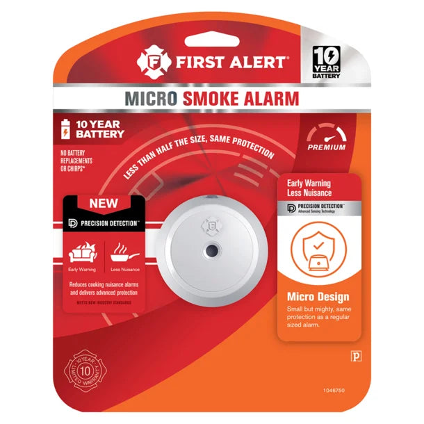 First Alert® SM210M Sealed 10-Year-Battery Micro Smoke Alarm