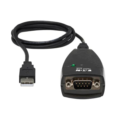 Tripp Lite® by Eaton® Keyspan USB-A Male to DB9 RS232 Male Serial Adapter, 3 Ft., Black, USA-19HS