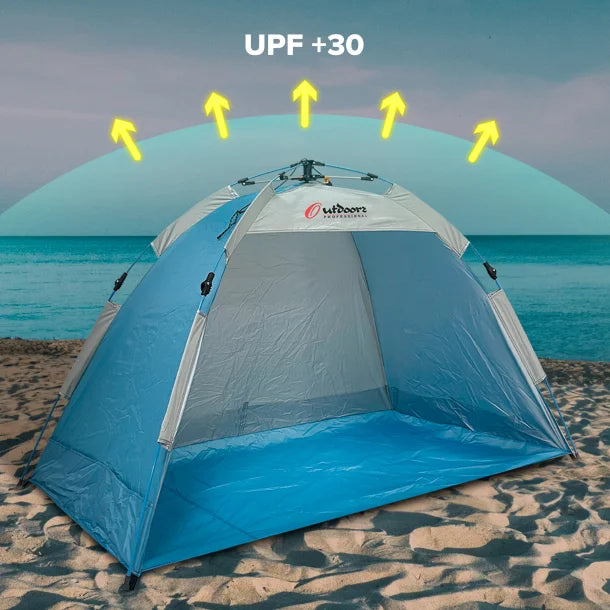 Outdoors Professional Beach Summer Automatic Pop-up Sun Shelter (Blue)