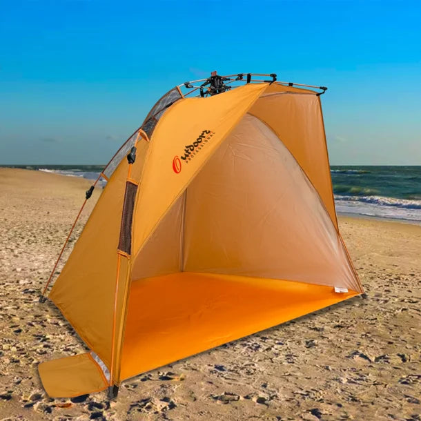 Outdoors Professional Beach Automatic Pop-up Sun Shelter (Orange)