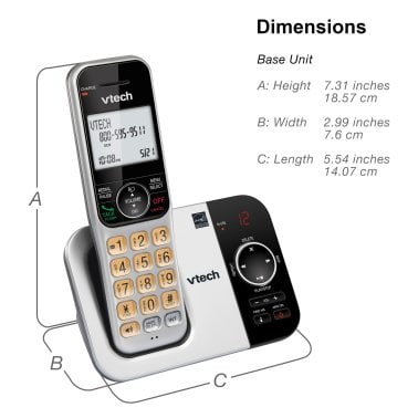 VTech® 3-Handset Corded Cordless DECT 6.0 Phone Combo with Answering System