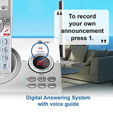 AT&T® 2-Handset Expandable Cordless Phone with Bluetooth® Connect to Cell™, Smart Call Blocker, and Answering System