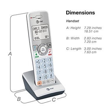 AT&T® 2-Handset Expandable Cordless Phone with Bluetooth® Connect to Cell™, Smart Call Blocker, and Answering System