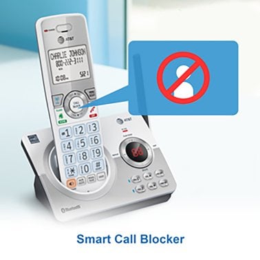 AT&T® 2-Handset Expandable Cordless Phone with Bluetooth® Connect to Cell™, Smart Call Blocker, and Answering System