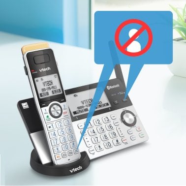 VTech® 5-Handset Expandable Cordless Phone with Bluetooth® Connect to Cell™, Smart Call Blocker, and Answering System