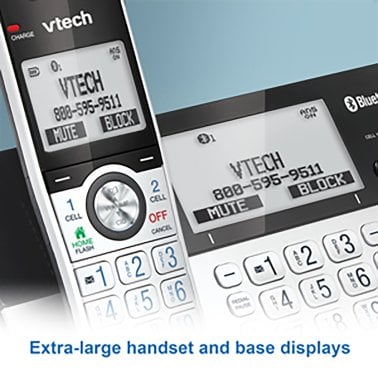 VTech® 5-Handset Expandable Cordless Phone with Bluetooth® Connect to Cell™, Smart Call Blocker, and Answering System