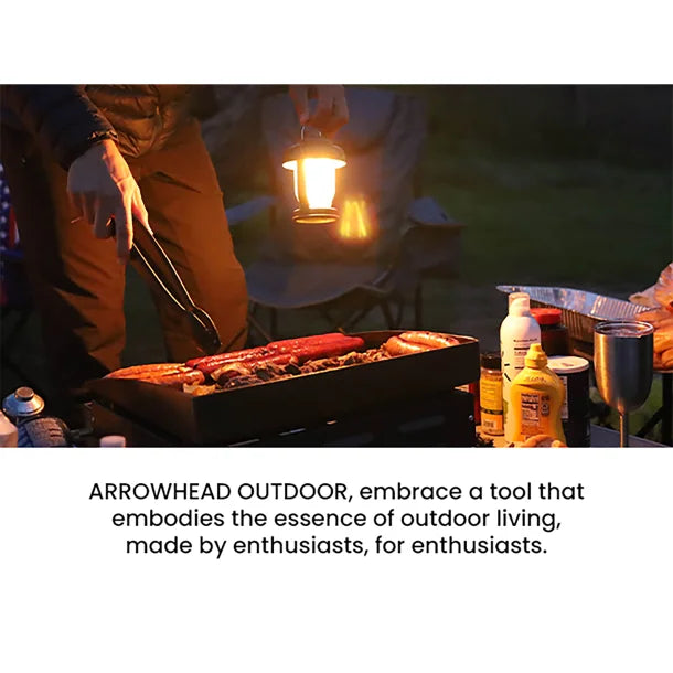 ARROWHEAD OUTDOOR™ 280-Lumen 6-In. 4-Lighting-Modes Rechargeable LED Camping Lantern