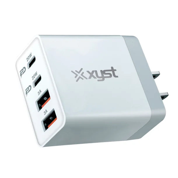 XYST™ 35-Watt 4-Port USB-A and USB-C® Wall Charger