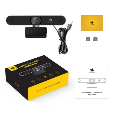 Z-EDGE™ Full HD 1080p 2.0-MP Auto-Focus Webcam with Built-in Stereo Microphones, ZW511