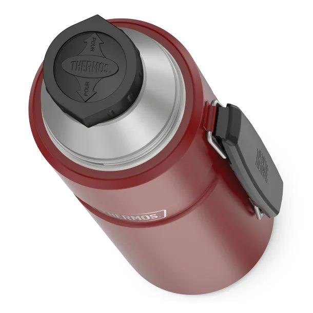 Thermos® Stainless King™ Vacuum Insulated Stainless Steel Beverage Bottle (1.2 L; Red)