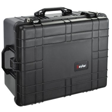 Eylar® SA00006 XL Waterproof and Shockproof Gear Hard Transport Roller Case with Foam Insert, Black