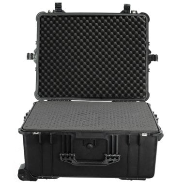 Eylar® SA00006 XL Waterproof and Shockproof Gear Hard Transport Roller Case with Foam Insert, Black