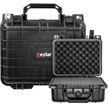 Eylar® SA00022 Small Waterproof and Shockproof Gear and Camera Hard Case with Foam Insert (Black)