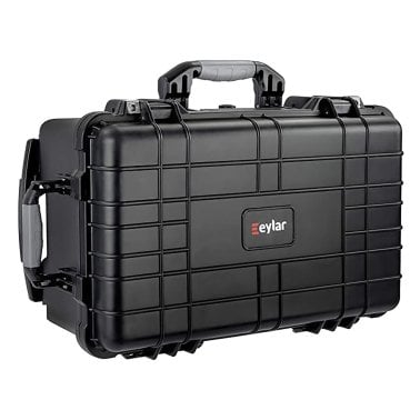 Eylar® 22-In. Carry-on Travel Roller Waterproof Equipment Hard Transport Roller Case with Foam Insert, Black