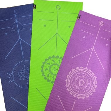 GoFit® AlignMat™ Body-Alignment Yoga Mat (Blue)