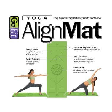 GoFit® AlignMat™ Body-Alignment Yoga Mat (Green)