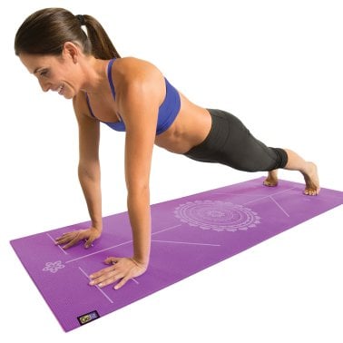 GoFit® AlignMat™ Body-Alignment Yoga Mat (Purple)