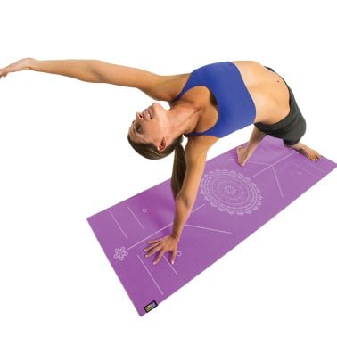 GoFit® AlignMat™ Body-Alignment Yoga Mat (Purple)