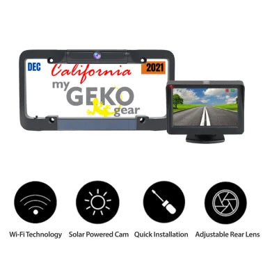 GekoGear™ SOLARST Wireless Solar-Powered Backup Camera with 4.3-In. Monitor