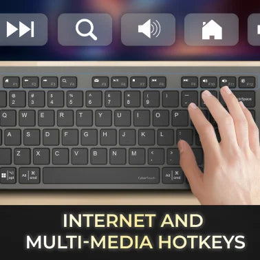 Adesso® EasyTouch™ 7300 Wireless Keyboard and iMouse® Combo Set with CoPilot AI™ Hotkey and Multi-OS Support