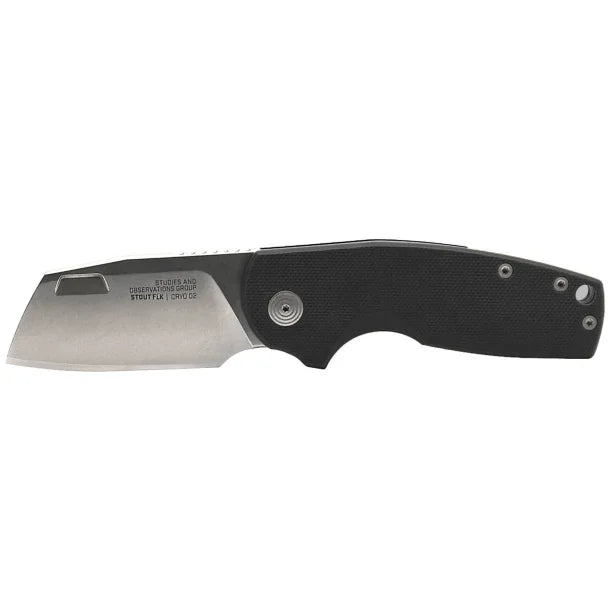 SOG® Stout FLK with 2.4-In. Cleaver-Style Blade, Black and Stonewash