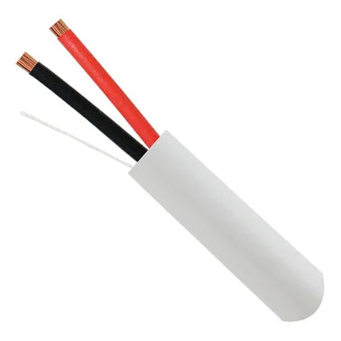 Vertical Cable V-Sound 14-AWG Audio Cable with PVC Jacket, 2 Conductor, 41 Strand, 500-Ft. Pull Box (White)