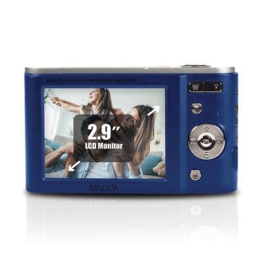 Minolta® MND20 16x Digital Zoom 44 MP/2.7K Quad HD Digital Camera (Blue)