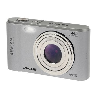 Minolta® MND20 16x Digital Zoom 44 MP/2.7K Quad HD Digital Camera (Silver)