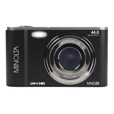 Minolta® MND20 16x Digital Zoom 44 MP/2.7K Quad HD Digital Camera (Black)