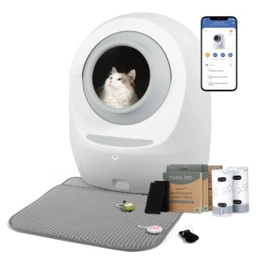 Casa Leo™ Leo’s Loo Too Smart Self-Cleaning Cat Litter Box Bundle (Leo Gray)