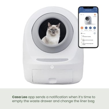 Casa Leo™ Leo’s Loo Too Smart Self-Cleaning Cat Litter Box Bundle (Leo Gray)